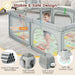 Large Multi-Activity Baby Playpen with Sports Centre in Light Grey - Little and Giant Explorers Costway