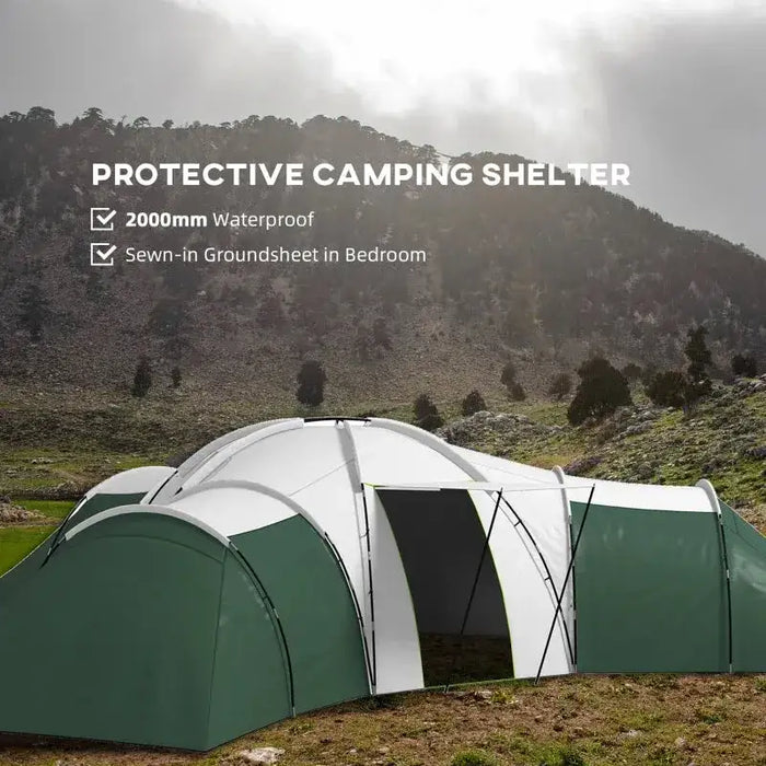 3 man tent with porch 3-Bedroom Family Camping Tent in Green — Little and Giant Explorers