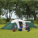 Large Camping Tent with 3 Bedrooms, Living Area and Porch (6-9 persons) - Little and Giant Explorers Outsunny