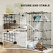 Large Cat Cage – 4-Tier Indoor Catio - Platforms, Ramps and Hammock | Customisable PAWHUT - Little and Giant Explorers PawHut
