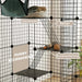 Large Cat Cage – 4-Tier Indoor Catio - Platforms, Ramps and Hammock | Customisable PAWHUT - Little and Giant Explorers PawHut