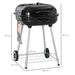 Large Charcoal Barbecue Grill | 53cm Cooking Area with Wheels, Lid and Utensils OUTSUNNY - Little and Giant Explorers Outsunny