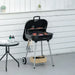 Large Charcoal Barbecue Grill | 53cm Cooking Area with Wheels, Lid and Utensils OUTSUNNY - Little and Giant Explorers Outsunny