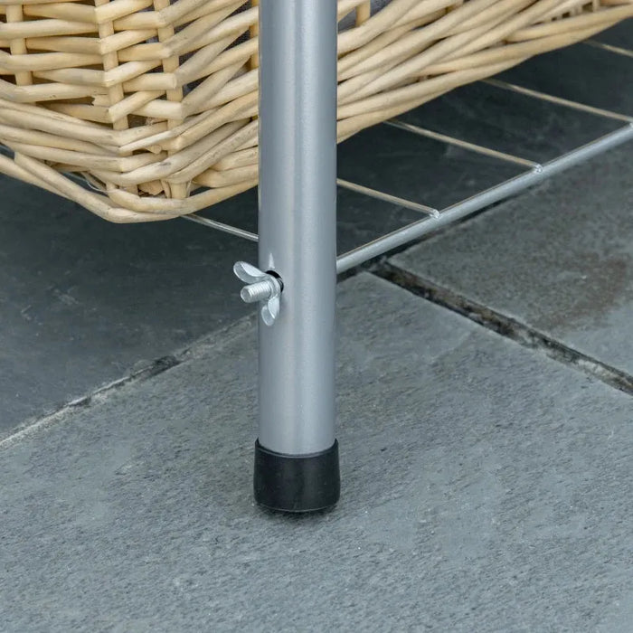 Large Charcoal Barbecue Grill | 53cm Cooking Area with Wheels, Lid and Utensils OUTSUNNY - Little and Giant Explorers Outsunny