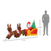 Large Christmas Inflatable with Santa on a Sleigh and Reindeers - Little and Giant Explorers HOMCOM