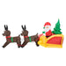 Large Christmas Inflatable with Santa on a Sleigh and Reindeers - Little and Giant Explorers HOMCOM