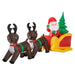 Large Christmas Inflatable with Santa on a Sleigh and Reindeers - Little and Giant Explorers HOMCOM