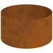 Large Cylindrical Metal Planter Weathering Steel | Brown Rustic Weathered Finish - Little and Giant Explorers vidaXL
