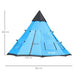 Large Family Party Camping Tent with Carrying Bag and Mesh Windows in Blue (6-7 persons) - Little and Giant Explorers Outsunny