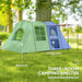Tunnel Tent with Porch and Bedroom in Khaki (3 - 4 persons) - Little and Giant Explorers Outsunny