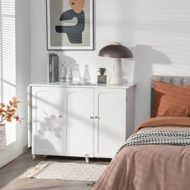 Large Folding Sewing Table | Multifunctional Desk with Cabinet Storage - Little and Giant Explorers Costway