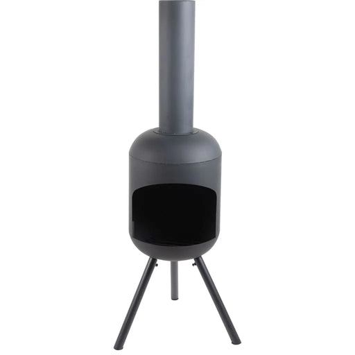 Large Garden Fireplace with BBQ Grill 'Fuego' in Black - Little and Giant Explorers RedFire