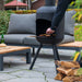 Large Garden Fireplace with BBQ Grill 'Fuego' in Black - Little and Giant Explorers RedFire