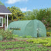 Large Polytunnel Walk In Greenhouse with Metal Hinged Door (3 x 6 m) - Little and Giant Explorers Outsunny
