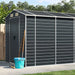 Garden Shed in Galvanised Steel and Anthracite (191 x 470 x 198cm) - Little and Giant Explorers vidaXL