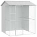 Large Outdoor Bird Aviary – Grey | Modern Galvanised Steel Rectangular Cage for Garden VIDAXL - Little and Giant Explorers vidaXL