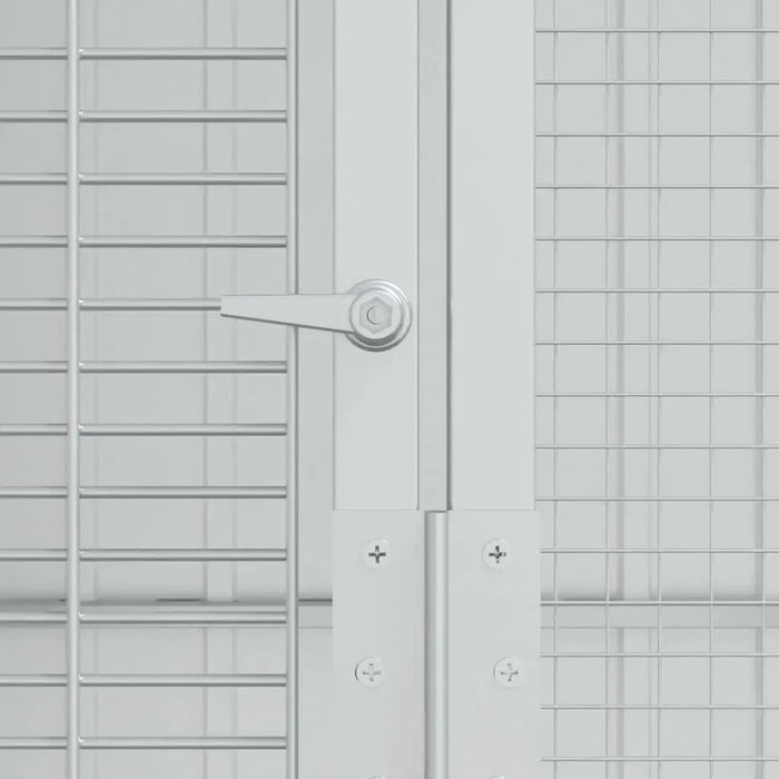 Large Outdoor Bird Aviary – Grey | Modern Galvanised Steel Rectangular Cage for Garden VIDAXL - Little and Giant Explorers vidaXL