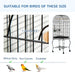 Large Parrot Cage – Steel Bird Cage | Wheels, Perches, Food Containers and Storage Rack PAWHUT - Little and Giant Explorers PawHut