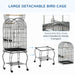 Large Parrot Cage – Steel Bird Cage | Wheels, Perches, Food Containers and Storage Rack PAWHUT - Little and Giant Explorers PawHut