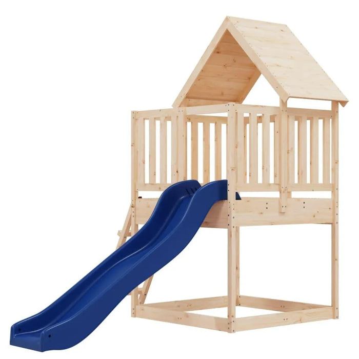 Play Tower with Slide, Ladder and Sandpit in Solid Wood Pine - Little and Giant Explorers vidaXL