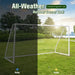 Large Portable Football Goal – 365x182cm | PVC Frame with PE Net and Ground Pegs COSTWAY - Little and Giant Explorers Costway