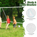 Large Portable Football Goal – 365x182cm | PVC Frame with PE Net and Ground Pegs COSTWAY - Little and Giant Explorers Costway