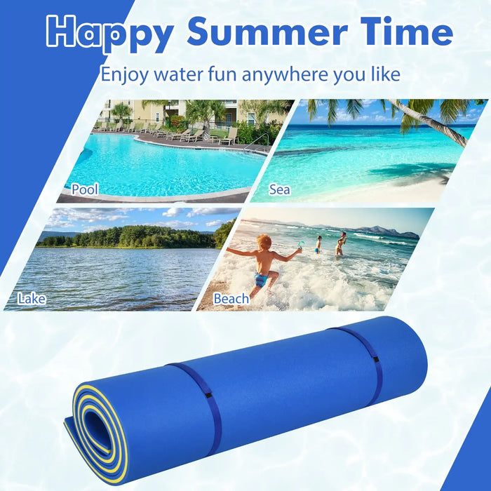 Blue premium foam water float for pool, lake, sea, and beach summer fun