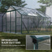 8 x 12FT Walk-in Aluminium Greenhouse Polycarbonate in Green - Little and Giant Explorers Outsunny