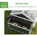 Wooden Chicken Coop with Nesting Box and Openable Roof in White - Little and Giant Explorers PawHut