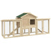 Large Wooden Chicken Coop with Run with Nesting Box (204 x 85 x 93cm) - Little and Giant Explorers PawHut