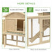 Large Wooden Chicken Coop with Run with Nesting Box (204 x 85 x 93cm) - Little and Giant Explorers PawHut