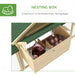 Large Wooden Chicken Coop with Run with Nesting Box (204 x 85 x 93cm) - Little and Giant Explorers PawHut