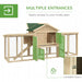 Large Wooden Chicken Coop with Run with Nesting Box (204 x 85 x 93cm) - Little and Giant Explorers PawHut