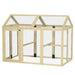 Large Wooden Chicken Run with Combinable Design in Natural - Little and Giant Explorers PawHut