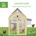 Large Wooden Chicken Run with Combinable Design in Natural - Little and Giant Explorers PawHut