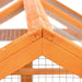 Large Wooden Chicken Run with Combinable Design in Orange - Little and Giant Explorers PawHut