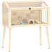 Wooden pet cage with transparent top on a white background