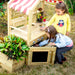 Large Kids Outdoor Kitchen | Natural Wood with Playful Canopy - Little and Giant Explorers Classic World
