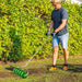 Rolling Lawn Aerator with 3 Piece Detachable Handle and T-bar Grip - Little and Giant Explorers Outsunny