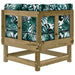 Leaf Print Corner Sofas with Cushions in Impregnated Wood Pine - Little and Giant Explorers vidaXL