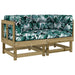 Leaf Print Corner Sofas with Cushions in Impregnated Wood Pine - Little and Giant Explorers vidaXL