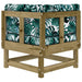 Leaf Print Corner Sofas with Cushions in Impregnated Wood Pine - Little and Giant Explorers vidaXL