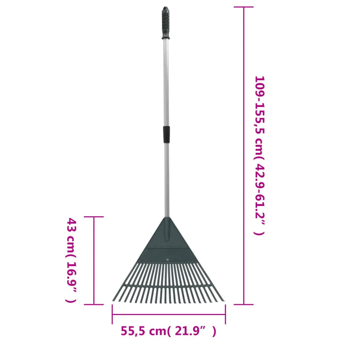 Leaf Rake 155.5cm - Little and Giant Explorers vidaXL