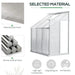 Wall-mounted lean-to greenhouse with polycarbonate panels and aluminum alloy frame