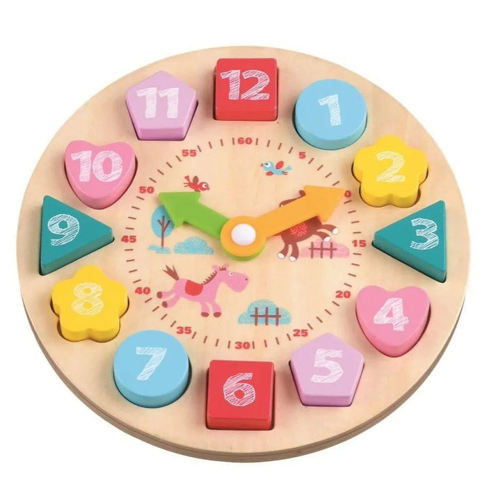 Learning Wooden Clock - Little and Giant Explorers Lelin