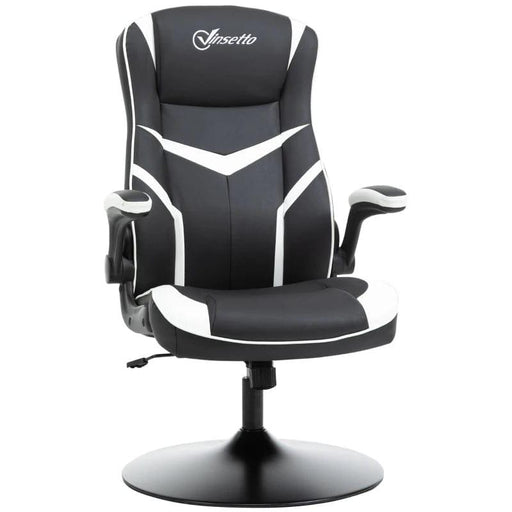 Leather Swivel Gaming Chair with Adjustable Height Pedestal Base - Little and Giant Explorers Vinsetto