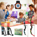 Kids birthday party with LED archery set, bows, quivers, suction arrows, and target