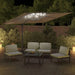 LED Cantilever Umbrella in Taupe (400 x 300cm) - Little and Giant Explorers vidaXL