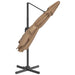 LED Cantilever Umbrella in Taupe (400 x 300cm) - Little and Giant Explorers vidaXL