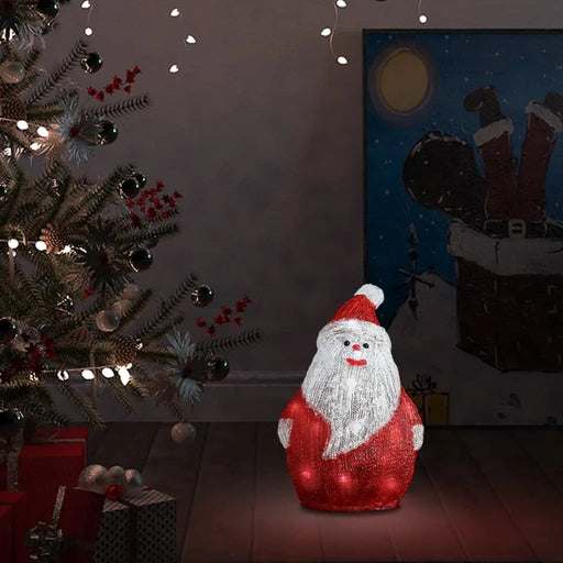 LED Christmas Acrylic Santa Figure 28cm - Little and Giant Explorers vidaXL